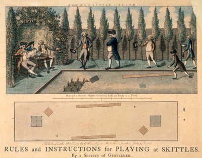 Hommes jouant aux quilles - Unbekannt