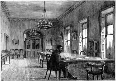 Michael Davitt dans la salle de comité de la Ligue Agraire, Upper Sackville Street, Dublin, 1891 - Unbekannt