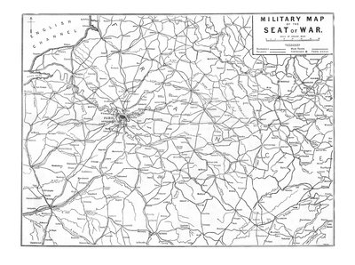 Carte militaire du théâtre de la guerre, 1870 - Unbekannt