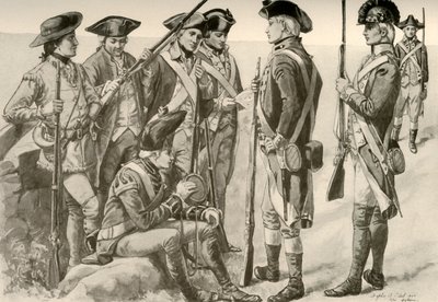 Uniformes militaires en Amérique, vers 1770, 1937 - Unbekannt