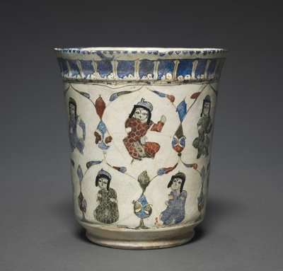 Gobelet Minai avec princes assis, 1180-1220 - Unbekannt
