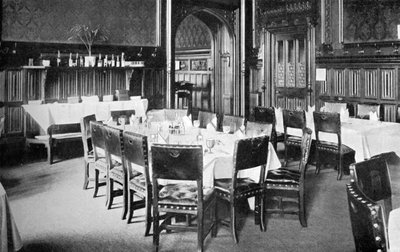 Table des ministres, salle à manger de la Chambre des communes, Palais de Westminster, Londres, vers 1905 - Unbekannt