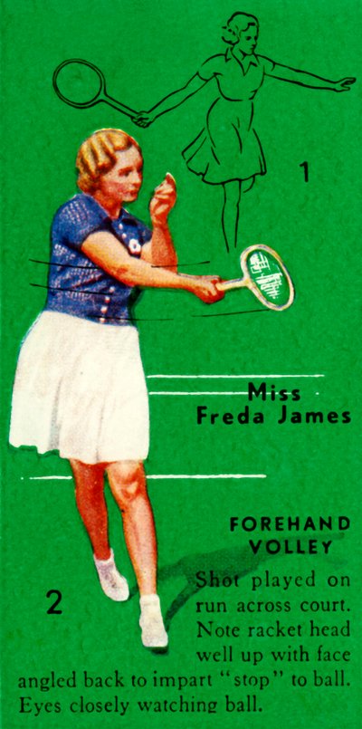 Mlle Freda James - Volée de coup droit, vers 1935 - Unbekannt