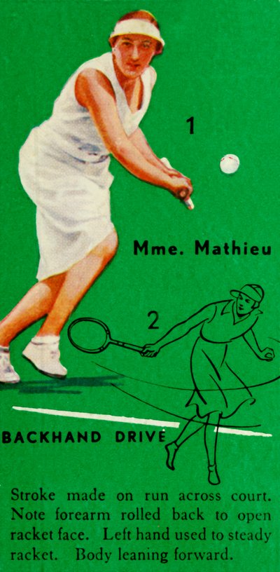 Mme. Mathieu - Revers, vers 1935 - Unbekannt
