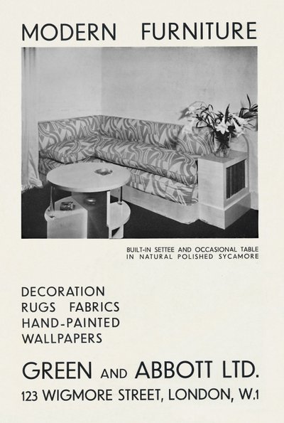 Mobilier moderne - Green and Abbott Ltd., 1933 - Unbekannt