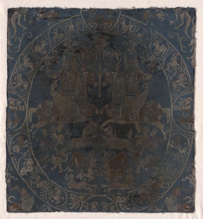 Reproduction moderne de la soie Bahram Gur à Berlin, vers 1895 - Unbekannt