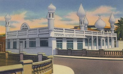 Mosquée musulmane, Port of Spain, Trinidad, B.W.I., vers 1940 - Unbekannt
