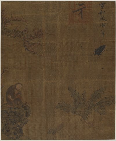 Singes, insectes et chou, possiblement dynastie Ming, 1368-1644 - Unbekannt