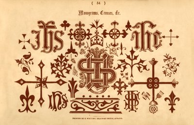 Monogrammes, croix, etc., 1862 - Unbekannt