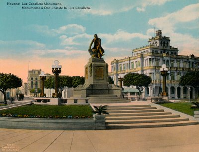 Monument au savant et philosophe José de la Luz Caballero, La Havane, Cuba, c1920 - Unbekannt