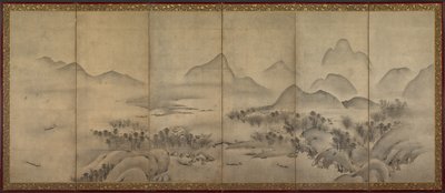 Paysage au clair de lune, une paire, fin des années 1500 - Unbekannt