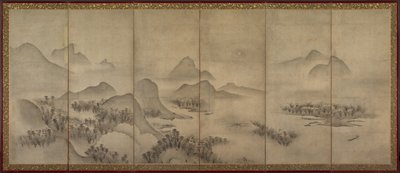 Paysage au clair de lune, fin des années 1500 - Unbekannt