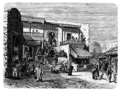 Café maure à Sidi Bou Said, Tunis, vers 1890 - Unbekannt