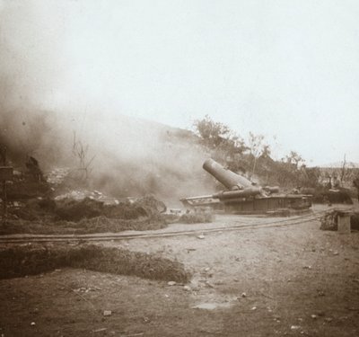 Mortier en action, Somme, nord de la France, vers 1914-1918 - Unbekannt