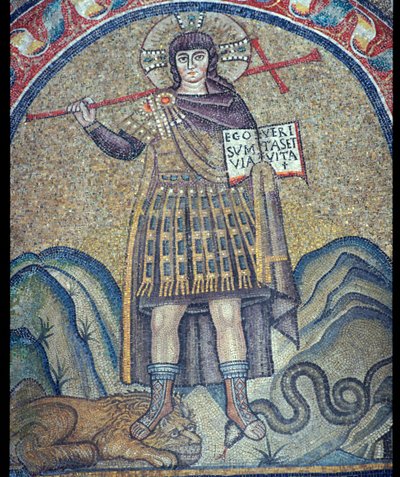Mosaïque du Christ vêtu en soldat romain, 6ème siècle - Unbekannt