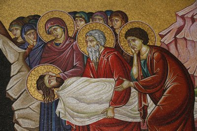 Mosaïque de la mort du Christ à l