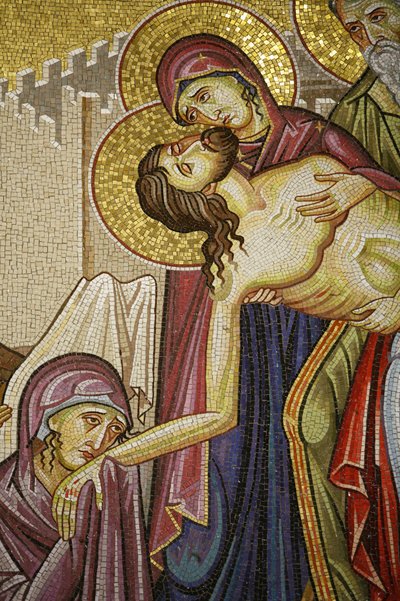 Mosaïque de la mort du Christ à l