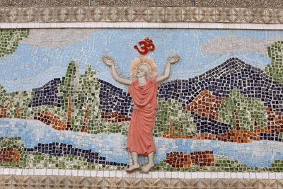 Mosaïque devant l