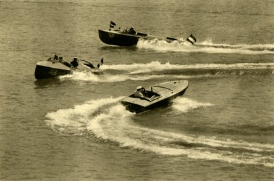 Course de hors-bord, Wörthersee, Carinthie, Autriche, vers 1935 - Unbekannt