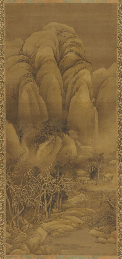 Hameau de montagne après la neige, dynastie Ming ou Qing, 17e siècle - Unbekannt