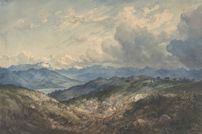 Paysage montagneux avec orage approchant - Unbekannt