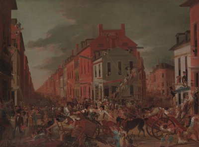 Jour de Déménagement dans le Vieux New York, vers 1827 - Unbekannt