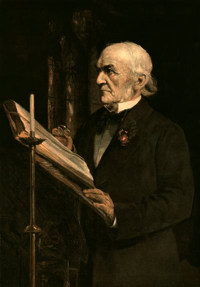 M. Gladstone lisant la leçon à l