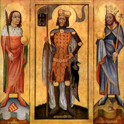 Retable de Mulhouse, ouvert, vers 1385 1955 - Unbekannt