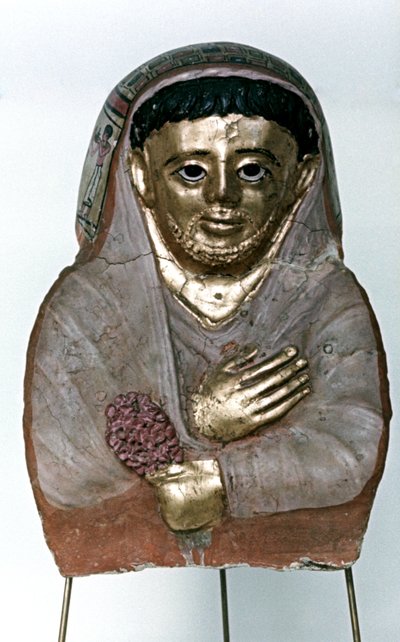 Masque de momie en stuc, Dynastie Ptolémaïque - Unbekannt