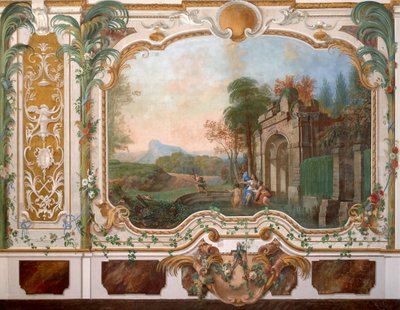 Peinture murale dans le salon du palais chinois à Oranienbaum - Unbekannt