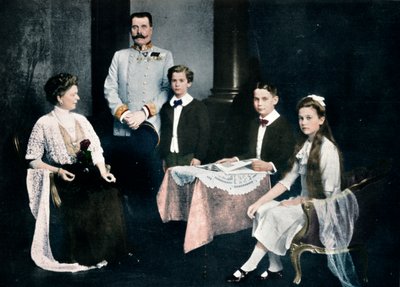 Archiduc François-Ferdinand assassiné avec sa femme et ses enfants, vers 1910 - Unbekannt