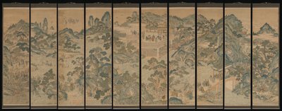 Paysage mythique avec immortels, 19ème siècle - Unbekannt