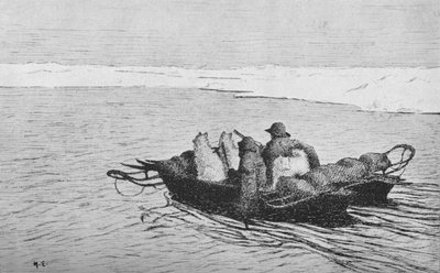 Nansen et Johansen traversant une fissure dans la glace, 1896, 1928 - Unbekannt