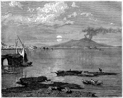 Naples et le mont Vésuve, depuis Pausilippe, Italie, 19ème siècle - Unbekannt