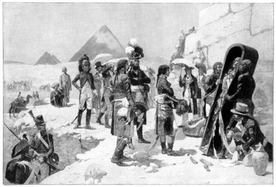 Napoléon Bonaparte inspectant une momie aux pyramides, 1801, 1900 - Unbekannt