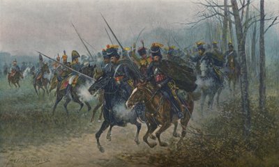 Napoléon et son état-major surpris par les cosaques, 1812, 1896 - Unbekannt