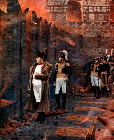Napoléon et son état-major regardant l
