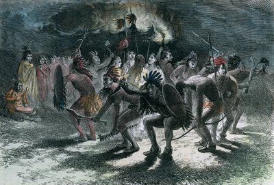 Danse du scalp amérindienne, vers 1875 - Unbekannt