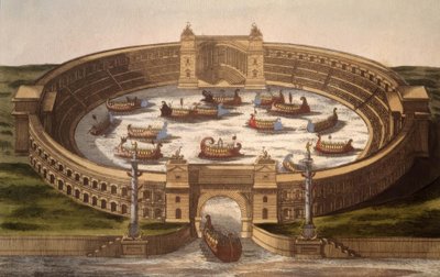 Naumachie dans un amphithéâtre romain - Unbekannt