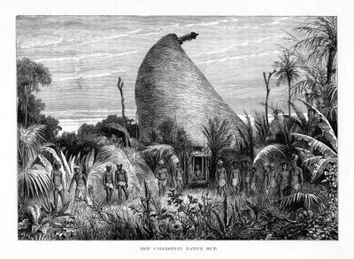 Hutte indigène de Nouvelle-Calédonie, Pacifique sud, 1877 - Unbekannt