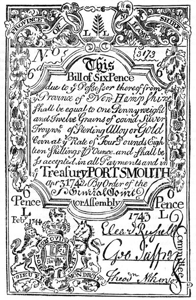 Monnaie en papier de la Nouvelle-Angleterre, 1743 vers 1880 - Unbekannt