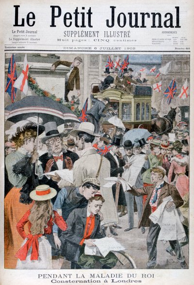 Nouvelles de la maladie du roi Édouard VII à Londres, 1902 - Unbekannt