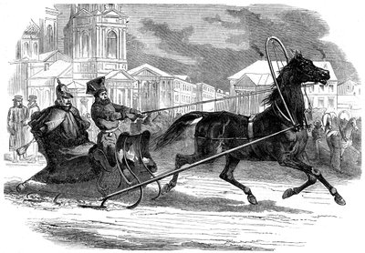 Nicolas Ier 1796-1855, empereur de Russie, dans sa droshky, Saint-Pétersbourg, 1853 - Unbekannt