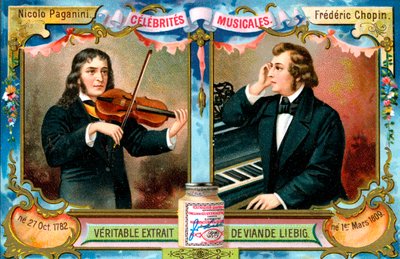 Nicolo Paganini et Frédéric Chopin, vers 1900 - Unbekannt