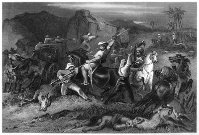 Sortie nocturne et attaque sur les chariots de bagages, 1857, vers 1860 - Unbekannt