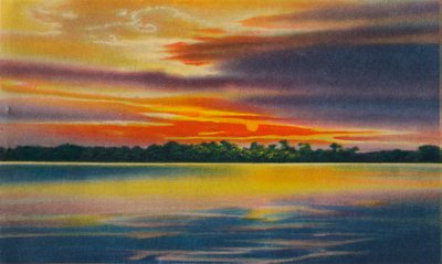 Crépuscule sur le fleuve Magdalena, Barranquilla, vers 1940s - Unbekannt
