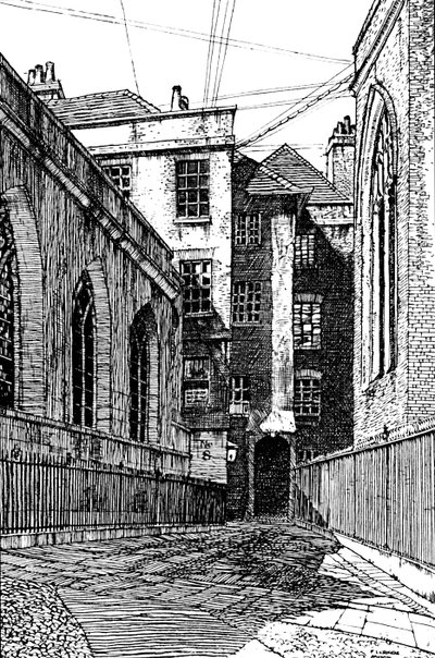 No. 8, Cliffords Inn, et Hall à gauche, 1903 - Unbekannt