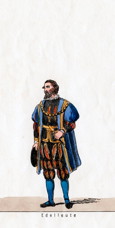 Noble, costume pour la pièce de Shakespeare, Henry VIII, 19e siècle - Unbekannt