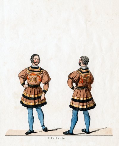 Nobles, costume pour la pièce de Shakespeare, Henry VIII, 19e siècle - Unbekannt