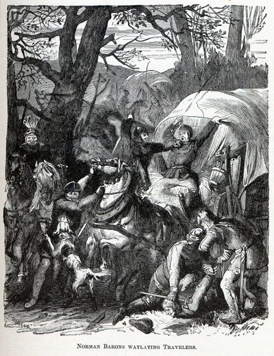 Barons normands attaquant des voyageurs, 1882 - Unbekannt